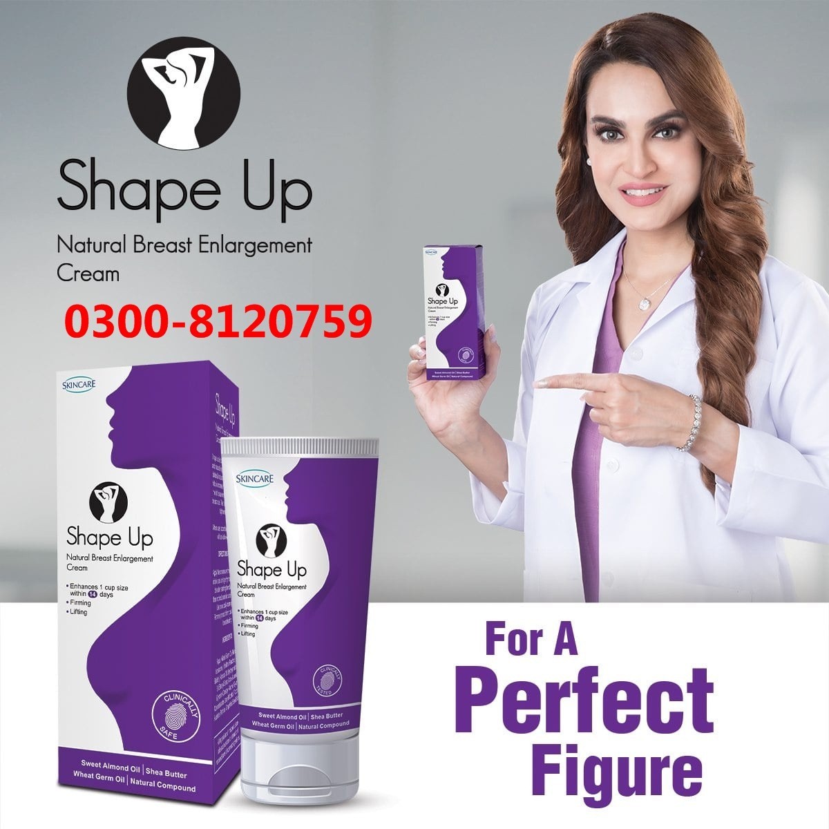 Breast Size Shape Up Cream in Peshawar * 03008120759 * Increase Cup Size